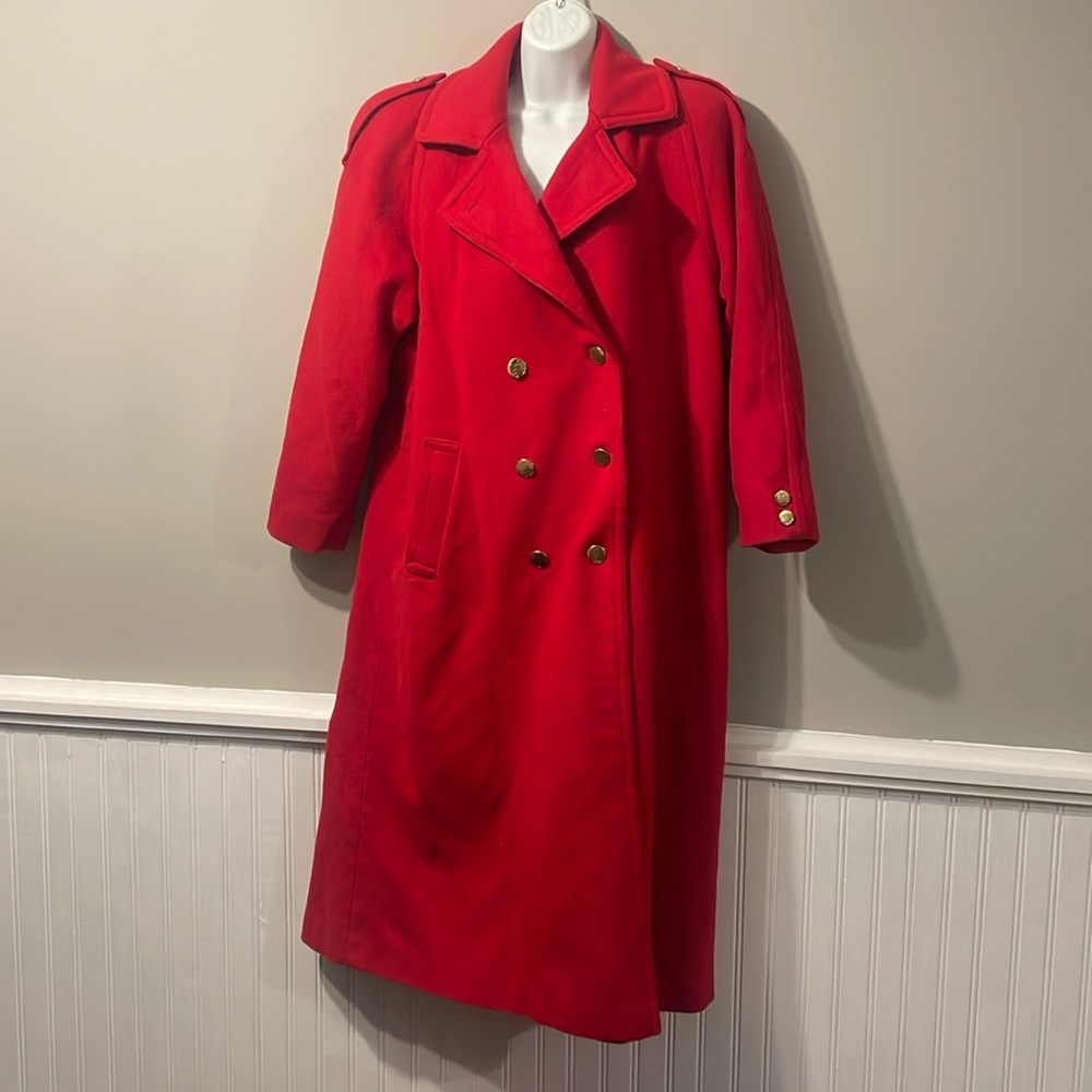 Vintage pure wool women winter coat